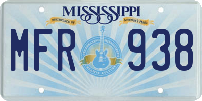 MS license plate MFR938