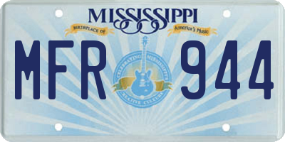 MS license plate MFR944