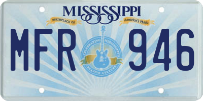 MS license plate MFR946