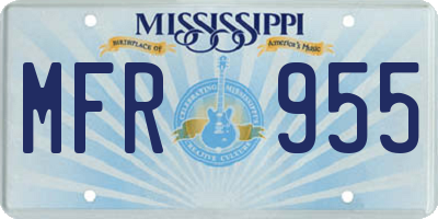 MS license plate MFR955
