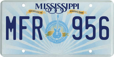 MS license plate MFR956