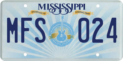 MS license plate MFS024
