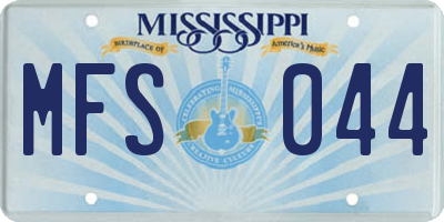 MS license plate MFS044