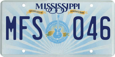 MS license plate MFS046