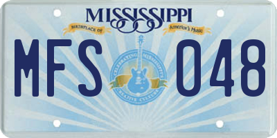 MS license plate MFS048