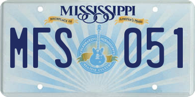 MS license plate MFS051