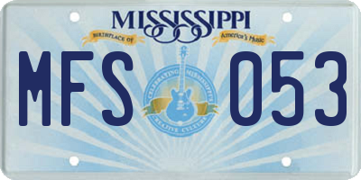 MS license plate MFS053