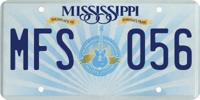 MS license plate MFS056