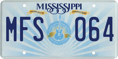 MS license plate MFS064