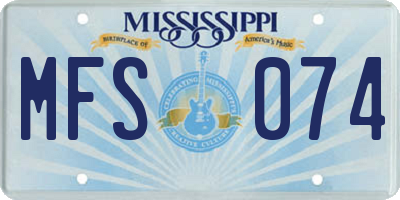 MS license plate MFS074