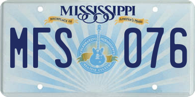 MS license plate MFS076