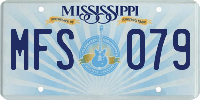 MS license plate MFS079