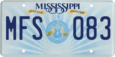 MS license plate MFS083