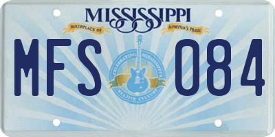 MS license plate MFS084