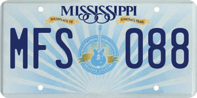 MS license plate MFS088