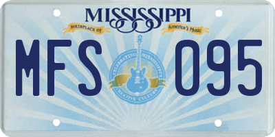 MS license plate MFS095