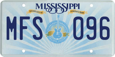 MS license plate MFS096