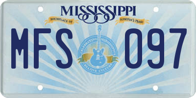 MS license plate MFS097
