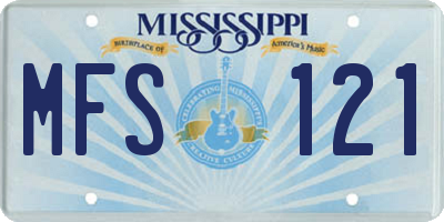 MS license plate MFS121