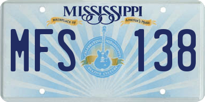 MS license plate MFS138