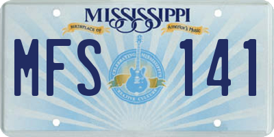 MS license plate MFS141