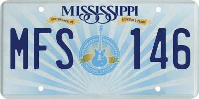 MS license plate MFS146