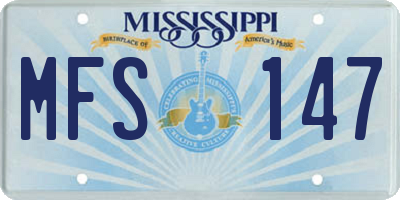MS license plate MFS147