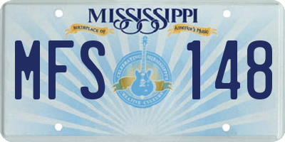 MS license plate MFS148