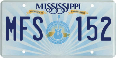 MS license plate MFS152