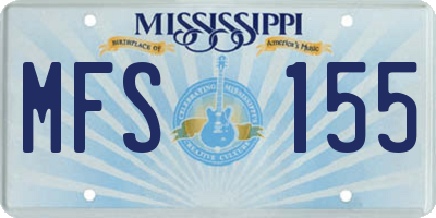 MS license plate MFS155