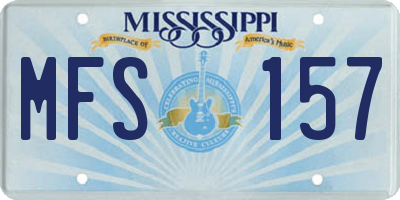 MS license plate MFS157