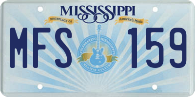 MS license plate MFS159
