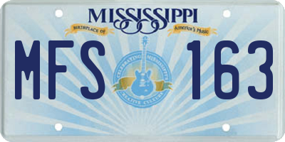 MS license plate MFS163