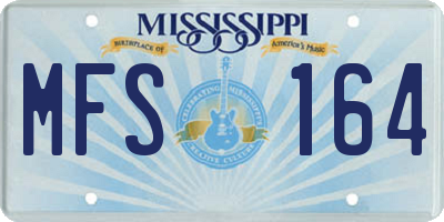 MS license plate MFS164