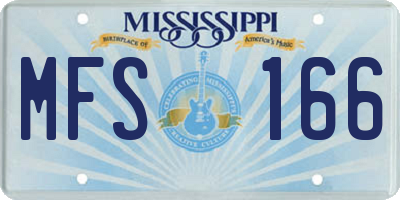 MS license plate MFS166