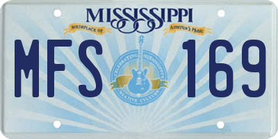 MS license plate MFS169