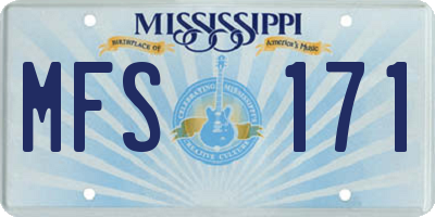 MS license plate MFS171