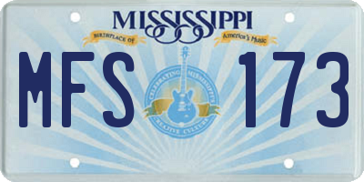 MS license plate MFS173
