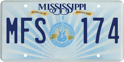 MS license plate MFS174