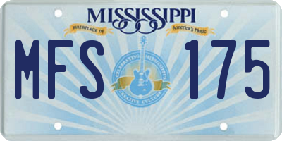 MS license plate MFS175