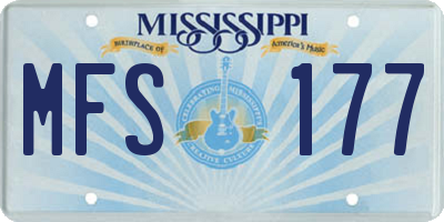 MS license plate MFS177