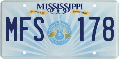 MS license plate MFS178
