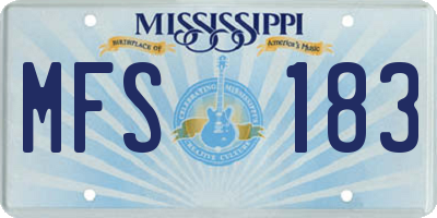 MS license plate MFS183