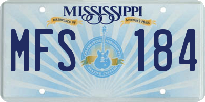 MS license plate MFS184