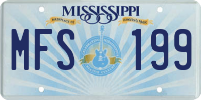 MS license plate MFS199