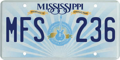 MS license plate MFS236