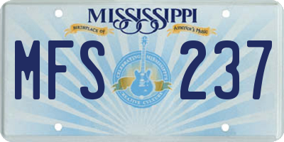 MS license plate MFS237