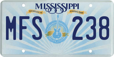 MS license plate MFS238