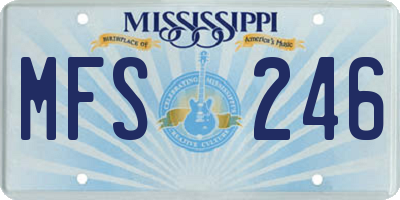 MS license plate MFS246