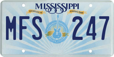 MS license plate MFS247